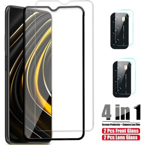 Xiomi Poco M3 Glass Camera Protective Glass For Xiaomi Poco M3 Screen Protector Tempered Front Film Xaomi Xiami PocoM3 XiaomiM3