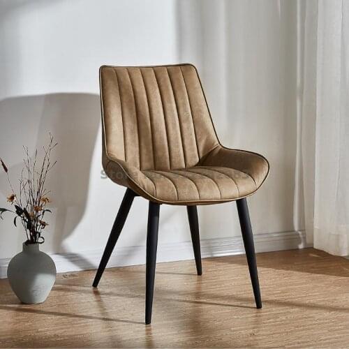 Modern minimalist backrest dining chair Nordic light luxury home chair hotel negotiation desk leather stool manicure makeup chai