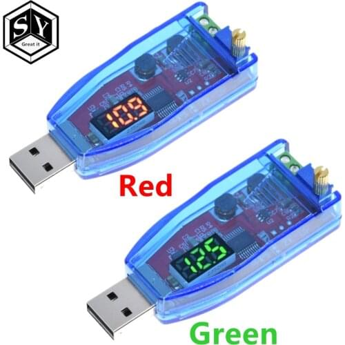 LED DC-DC 5V to DC 1-24V Adjustable Potentiometer USB Step Up/Down Buck Boost Converter Power Supply Voltage Regulator Module