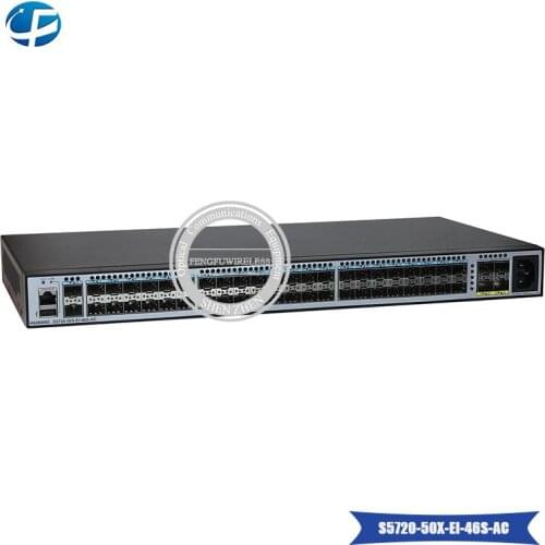 Fiber Optic Hua Wei S5720-50X-EI-46S-AC Gigabit Switch 46ports 100/1000 Base-X SFP Ports 10G SFP