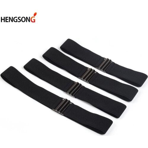Hot Sale Elastic Band Belt Simple Down Jacket Belt Female Buckle Black Dress Belt
