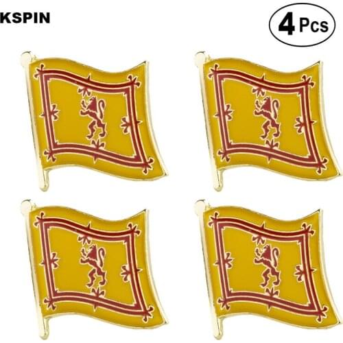 SCOTLAND Lion Flag Pin Lapel Pin Badge Brooch Icons 4pcs