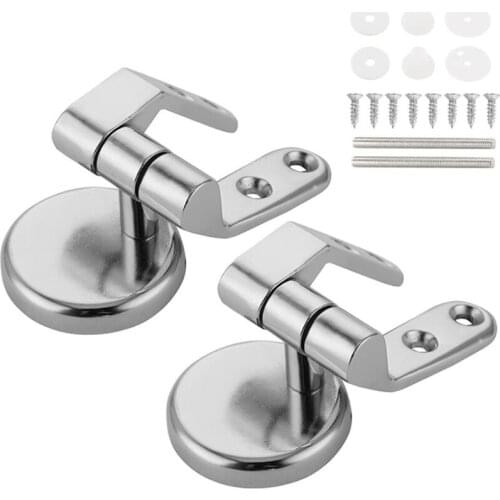 1 Pair Toilet Seat Hinge Replacement Parts Mountings with Screws Bolts and Nuts Closestool Hinge Mountings Hardware Kit