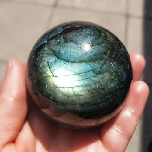 1PC 100% Natural Quartz Labradorite Crystal Ball Crystal Decor Stone Healing For Home Decoration Gifts