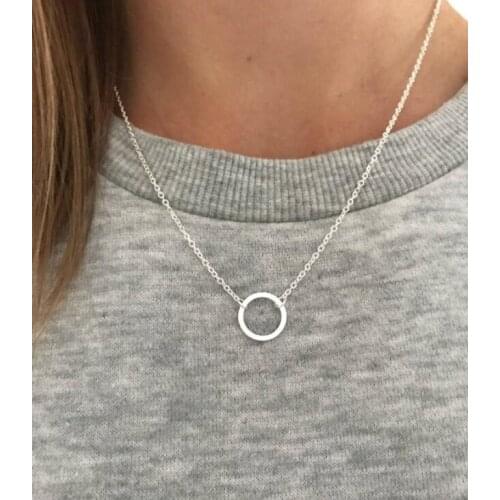 1pcs Circle necklace women Minimalist Jewelry