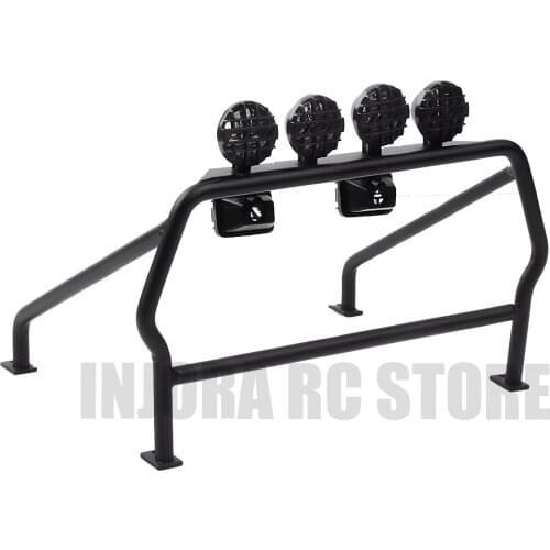 1PCS Metal RC Car Roll Cage Bucket with 6 LED Lights for RC Rock Crawler SCX10 Tamiya CC01 D90