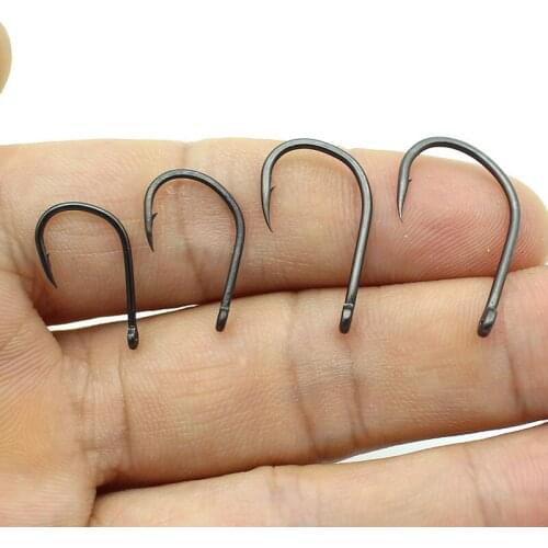25pcs Carp Fishing Hooks PTFE Coated Wide Gape Barbed Hook For Carp Fish Rig Needle Sharp Fish Hook For Carp Fishing Accessories