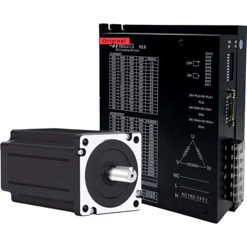 110 Type 3-Phase Stepper Servo Driver Kit 8.0NM 900RPM 110BYG350A Stepper Motor 220V + HB2273 7A Driver