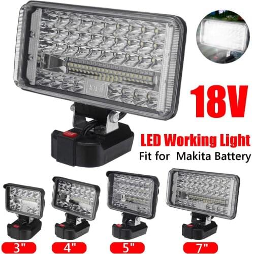 18V Cordless LED Flashlight Work Light Flashlight For Makita LED Lamp Without Battery USB Outdoor Emergency Lighting Spotlight