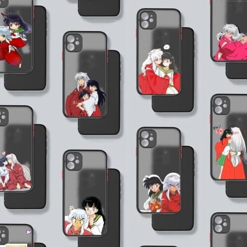 Inuyasha Higurash Phone Case Matte Transparent for iPhone 7 8 11 12 s mini pro X XS XR MAX Plus Soft TPU mobile bags mobile bags