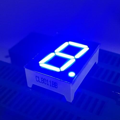 10pcs New 1 Bit 0.8 inch Digital Tube LED Display High blue Light 7 Segment Common Cathode /Anode 10P