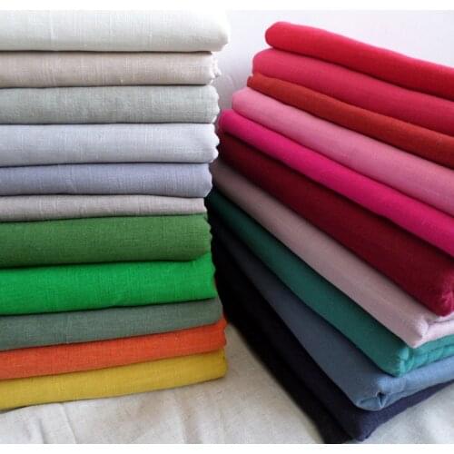 Stretchy slub linen coat fabric autumn women coat dress material