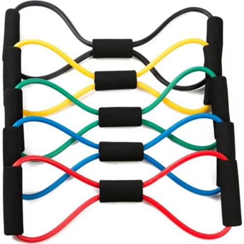 Fitness Yoga Pilates Resistance Bands Elasti Sports Body Breast Belt Pull Strap Force Arm Strength Training Strap