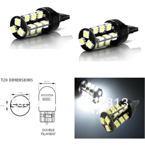 Best Item 4 pcs VAUXHALL ASTRA J+ 09 P21W/5W DRL LIGHT BULBS 7443 T20 6000K 27 SMD CANBUS WHITE 6000K
