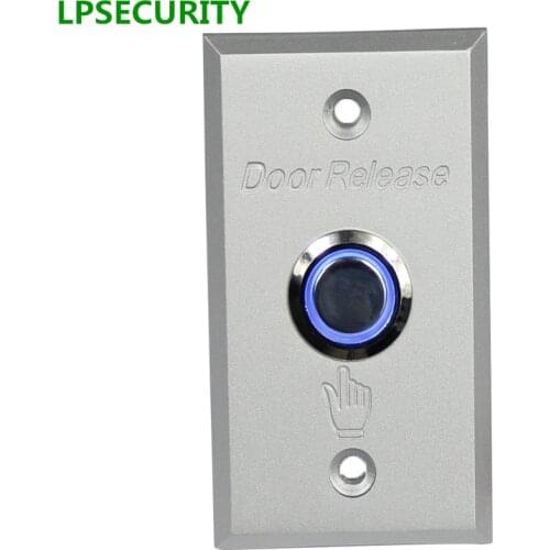 Metal Door button with LED backlight Metal Exit switch button door release For electric Lock Access Control system