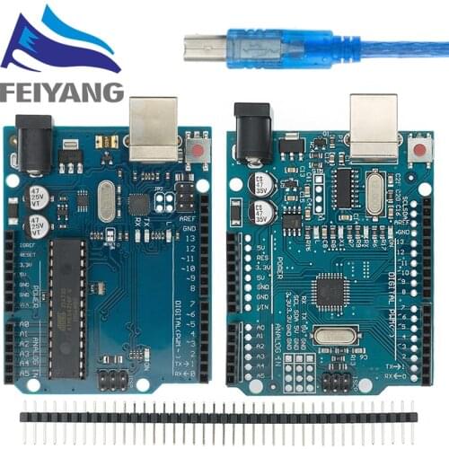 UNO R3 Development Board ATmega328P CH340 CH340G For Arduino UNO R3 With Straight Pin Header with Cable