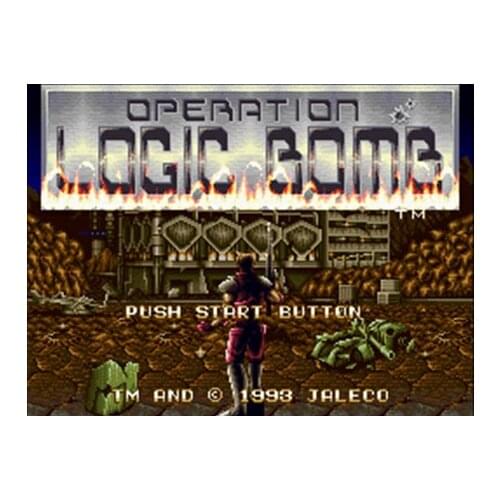 Operation Logic Bomb 16 bit Big Gray Game Card For NTSC Game Player Drop Shipping