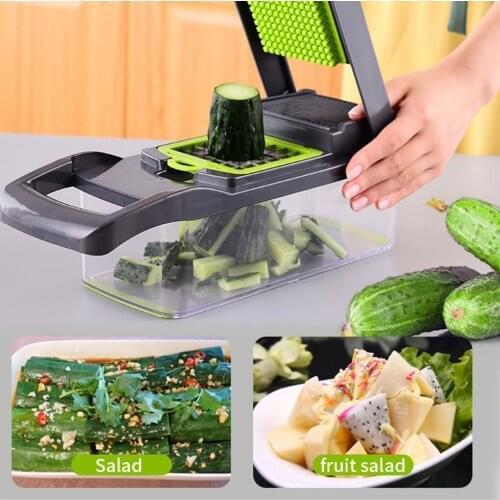 3 Colors Vegetable Cutter Multifunctional Slicer Fruit Potato Peeler Carrot Grater Kitchen Accessories Basket Vegetable Slicer