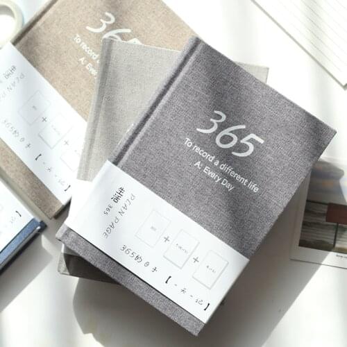 Simple and Fresh 365 Days Cloth Plan Book Cute Hand Book Student Efficiency Memo Schedule Book Hand Book Notebooks
