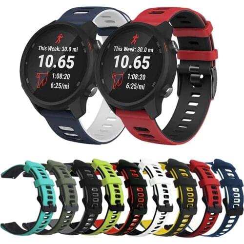 20MM Watch Band for Samsung Galaxy Watch 42mm/Gear Sport/Garmin Vivoactive 3/Vivoactive 3 Music/Forerunner 645 245 Silicone Band