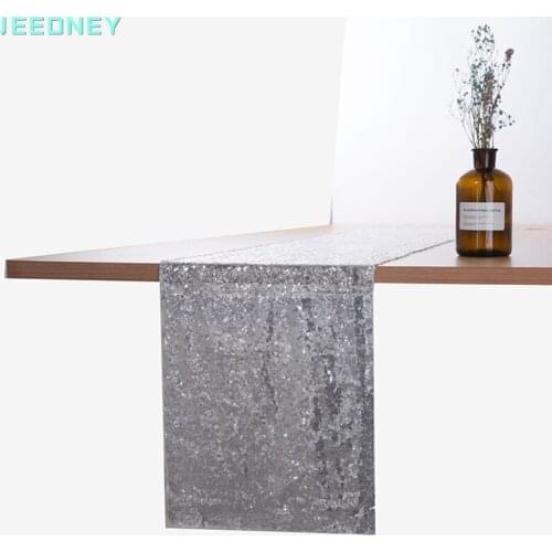 Luxury Sequin Table Runners Decoration TableRunners Sparkly Bling for Wedding Party Decor Shiny Silver Gold