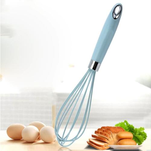 Hand-held silicone egg beater, hand-operated household butter and flour mixer, kitchen baking tool