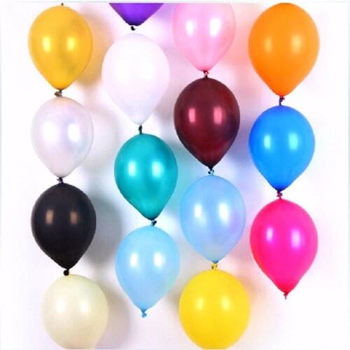 100pcs Tail Latex Ballon Globos 10 Inch Ball Air Balloons for Wedding Birthday Party Decoration Christmas Party Suppliers
