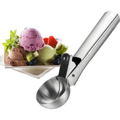 New High Quality Ice Cream Scoop Stainless Steel Ice Cream Ball Digging Tool Easy Release Kitchen Tools Home Cake Ball Digging