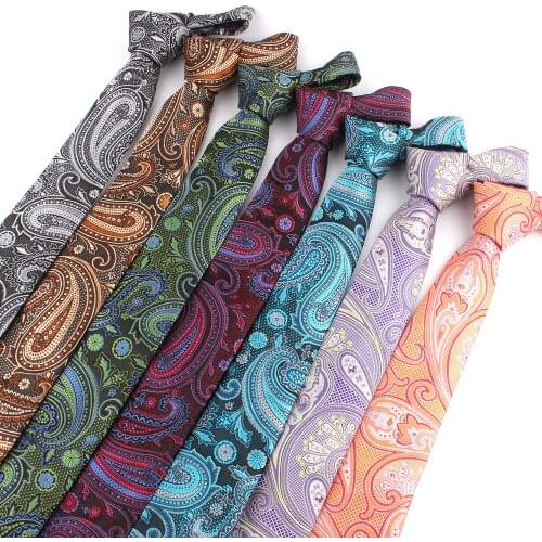 Skinny Ties Groom Necktie For Wedding Party Boys Girls Neck Tie Paisley Wove Necktie For Men Women Neck Wear Men Ties Gravatas