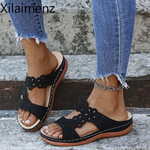 Women Sandals Plus Size Summer Sandals Shoes Women Heels Sandalias Mujer Soft Bottom Wedges Shoes Women Flip Flops Chalas Mujer