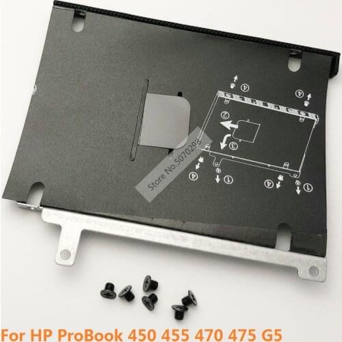 SATA Hard Disk Drive HDD SSD Caddy Frame Tray Adapter Bracket with Screws for HP ProBook 450 455 470 475 G5
