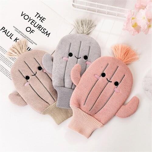 1pc Cute Cactus Kids Bath Towel Baby Bath Bath Brushes Exfoliating Gloves Shower Body Brush Children Shower Accessories