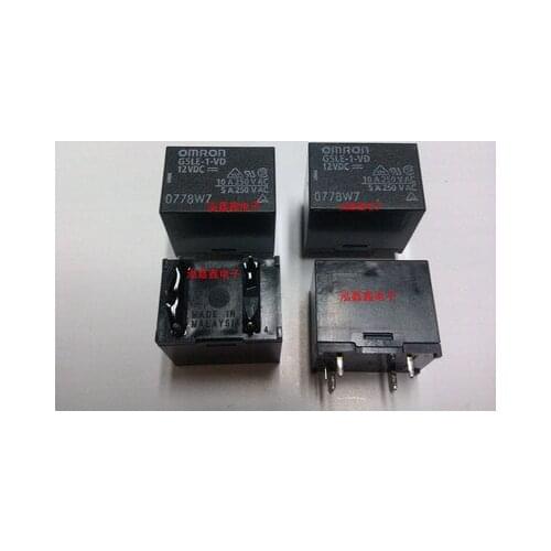 10PCS/LOT HOT NEW G5LE-1-VD-12VDC G5LE-1-VD 12VDC G5LE 12V DC12V 10A TIANBO DIP4 relay