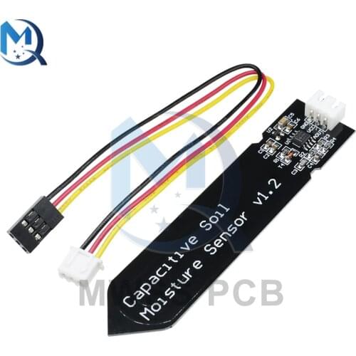 3.3V 5.5V Analog Capacitive Soil Moisture Sensor Corrosion Resistant V1.2 Wide Voltage 3-Pin Interface With Cable For Arduino