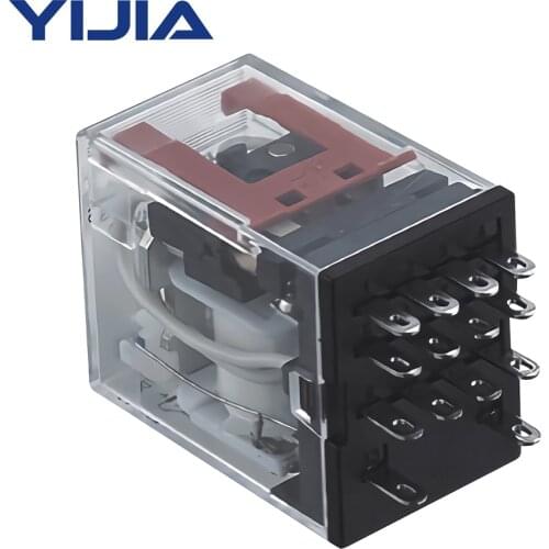 36V DC 14 Pins 5A Coil Electromagnetic Power Relay 4PDT 4NO+4NC With Socket