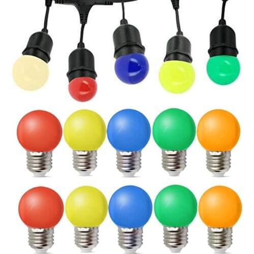 LED E27 B22 Lamp Colorful 3W 5W 220V Red Blue Green White Yellow Warm RGB blubs Energy Saving LED Golf Ball Light Globe Lamp