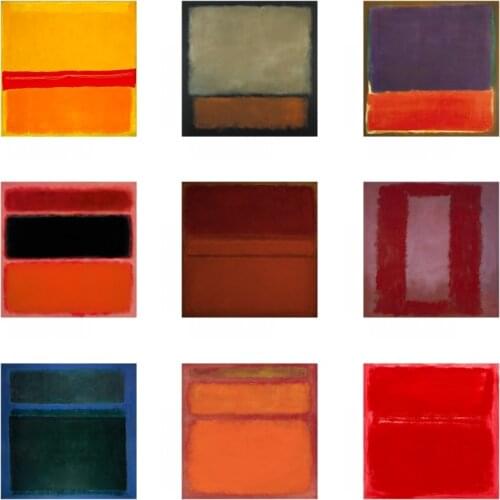 Mark Rothko Abstract Color Canvas Art Posters and Print Canvas Painting Wall Art Picture for Room Home Decoration