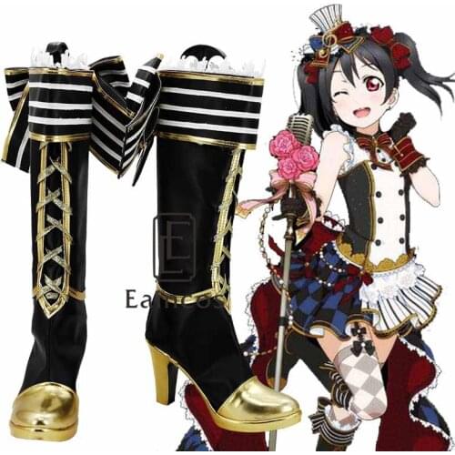Anime Love Live! Nico Yazawa Maid Boots Cosplay Party Shoes Custom Made