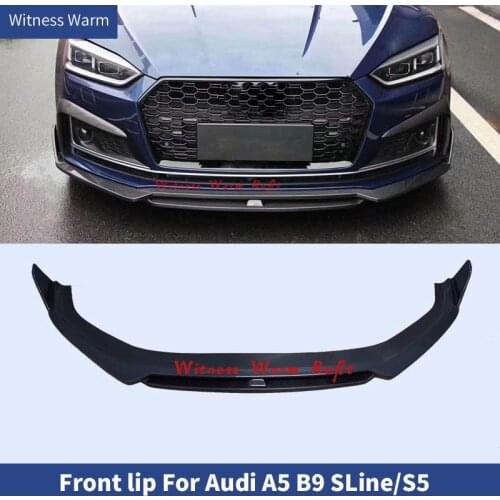 Carbon Fiber Car Front Bumper Lip Spoiler Splitters For Audi A5 Sline S5 Front chin 2017 - 2019 Spoiler