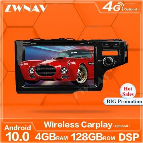 128GB Carplay Android 10.0 Screen Car Player For Honda FIT 2014 2015 2016 2017 GPS Navi Auto Audio Radio Music Stereo Head Unit