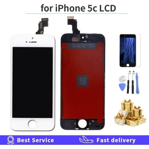 White&Black AAAA Quality OEM LCD Display For iPhone 5c Touch Screen Digitizer Assembly A1456 A1507 A1516 A1529 A1532 LCD +2Gift