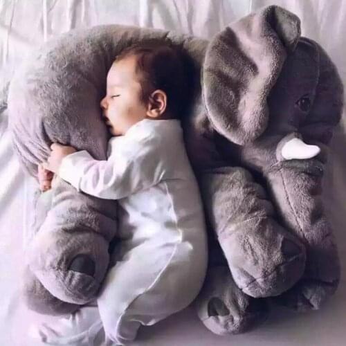 Large Plush Elephant Doll Toy 40cm/60cm Height Kids Sleeping Back Cushion Cute Stuffed Elephant Baby Accompany Doll Xmas Gift