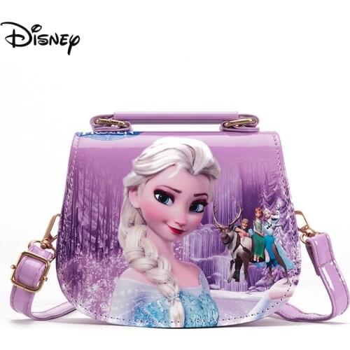 Disney princess Frozen Elsa children pu messenger bag shoulder bag Sofia handbag kid fashion shopping bag gift for girl