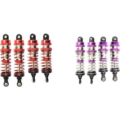 For Wltoys 124019 124018 1/12 RC Car Upgrade Parts Metal Front & Rear Shock Absorber Damper Spare Accessories