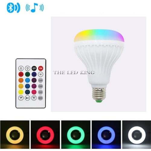 E27 B22 Wireless Bluetooth Speaker+12W RGB Bulb LED Lamp 110V 220V Smart Led Light Music Player Audio with Remote Control