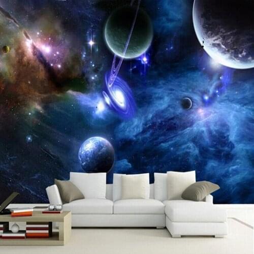 Custom 3D Murals Galaxy Fluorescent Photo Wall Papers Home Decor Wallpapers for Living Room Bedroom Wallpaper Landscape