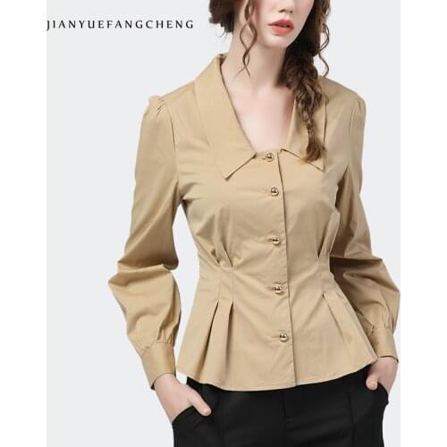 Jianyuefangcheng Yellow Blouses