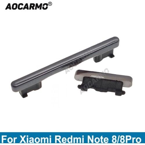 Aocarmo For Xiaomi Redmi Note 8 Pro 8pro Note8 Volume Power ON OFF Volume Up Down Side Button Key Replacement Part
