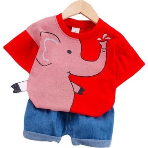 Summer Infant Print Costume Toddler T-shirt Shorts Baby Girl Fashion Clothes Kids Casual Clothing Children Boy Cartoon Tracksuit