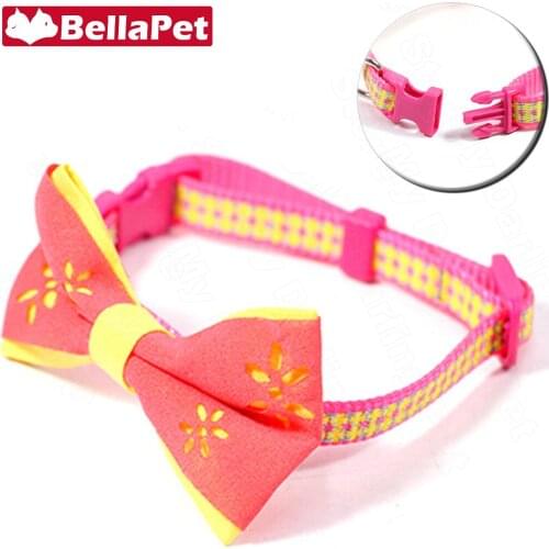 Cute Collar for Cats Flea Cat Collar Charm Adjustable Cats Collar Saftey Bowknot Breakaway Cat Accessories Cats Necklace